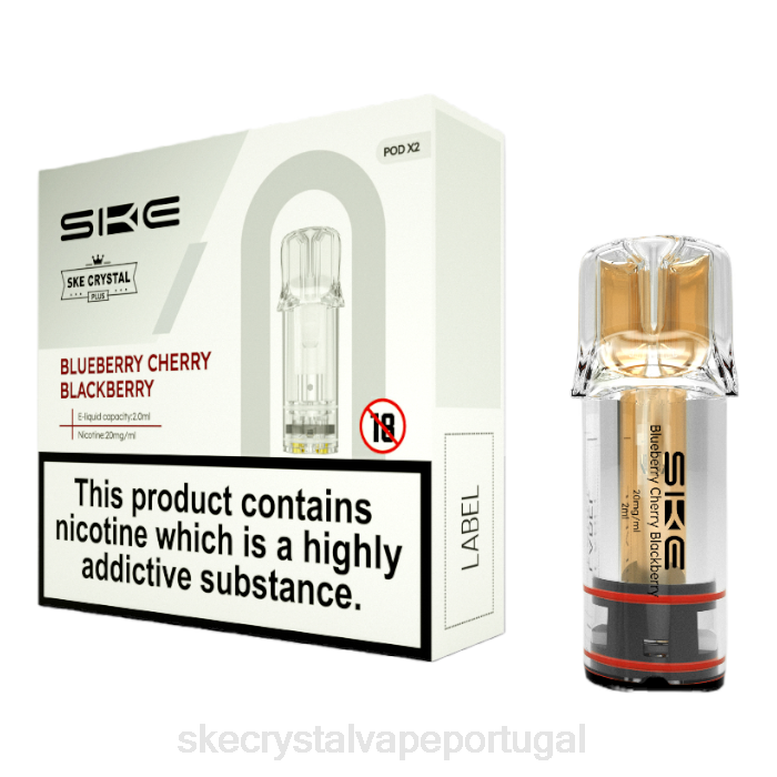 SKE Crystal Bar - SKE vapes de cristal mais cápsulas mirtilo cereja amora 8684108