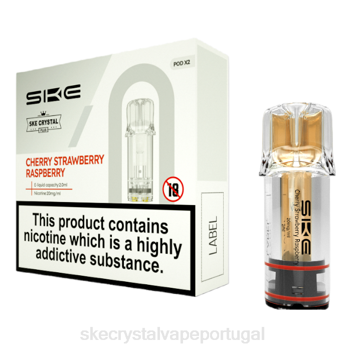 SKE Flavours - SKE vapes de cristal mais cápsulas cereja morango framboesa 8684109