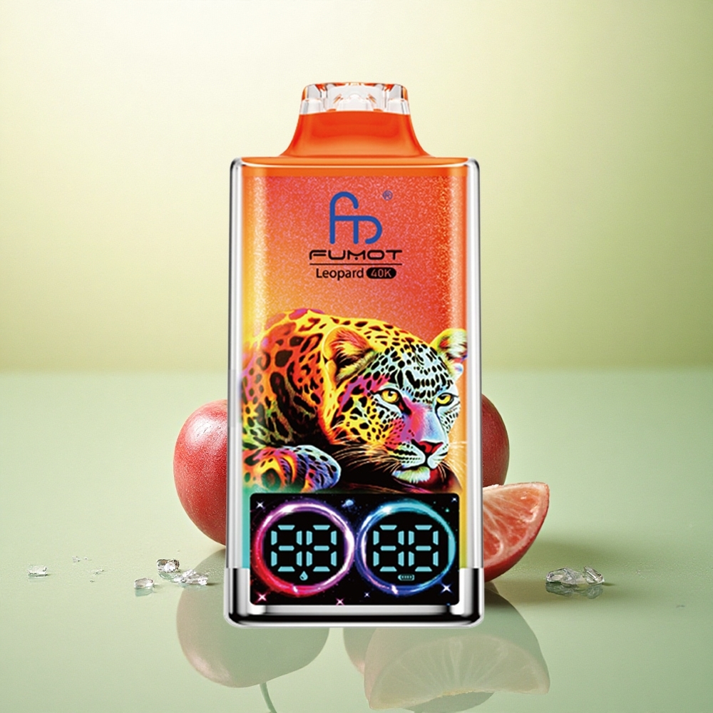 Fumot Leopard 40K Puffs Gelo de Cereja 5% Nicotina 700mAh Dual Mesh