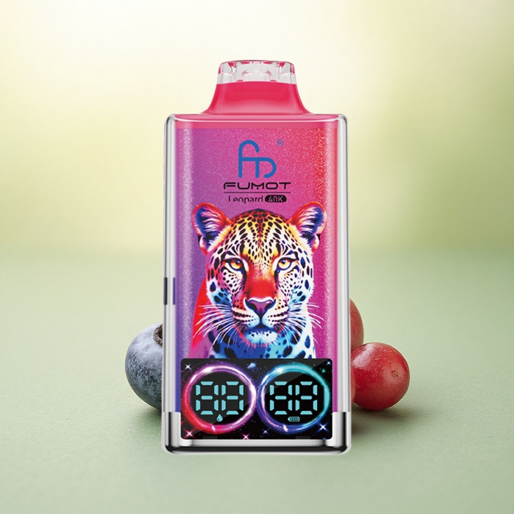 Fumot Leopard 40K Puffs Mirtilo Cereja Cranberry 5% Nicotina 700mAh Dual Mesh