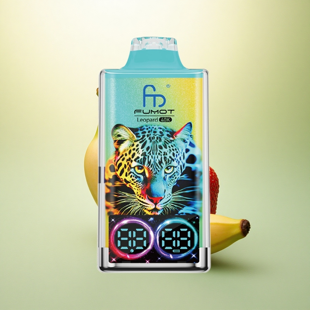 Fumot Leopard 40K Puffs Morango Banana 5% Nicotina Tipo-C 700mAh