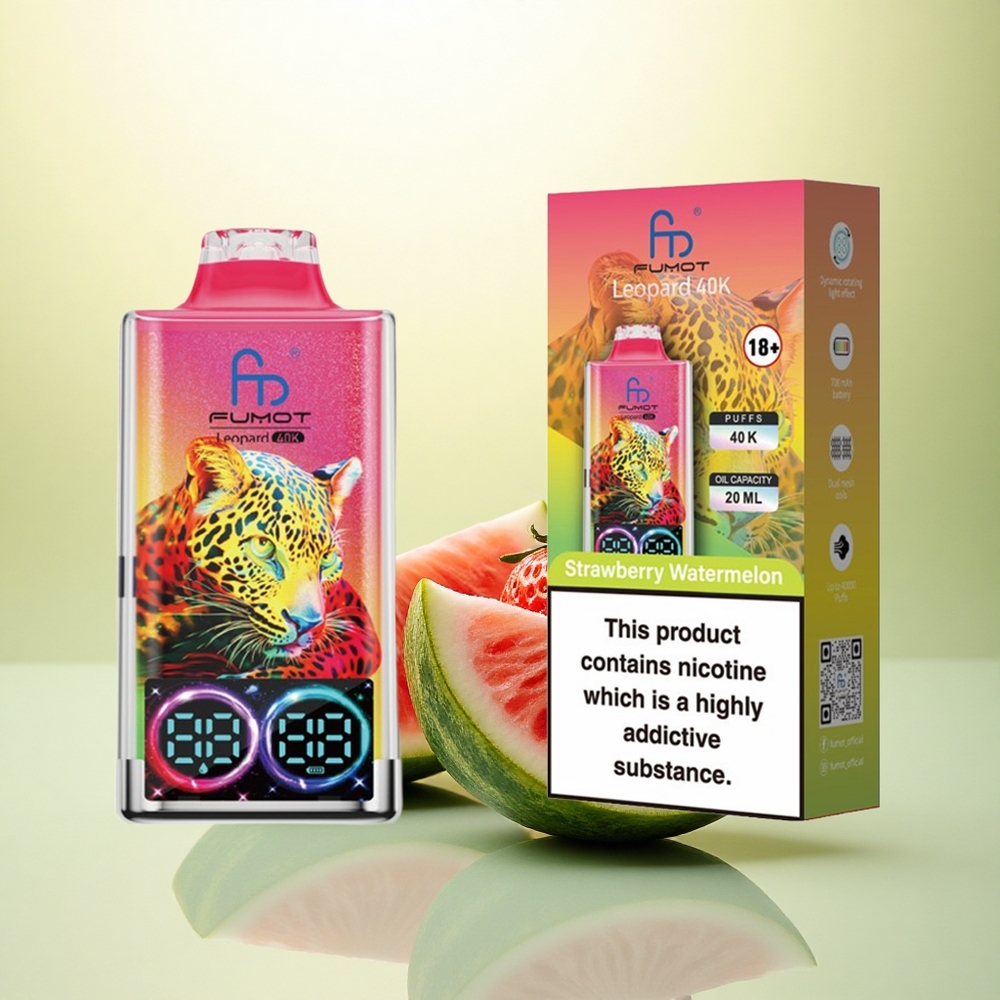 Fumot Leopard 40K Puffs Morango Melancia 5% Nicotina 700mAh