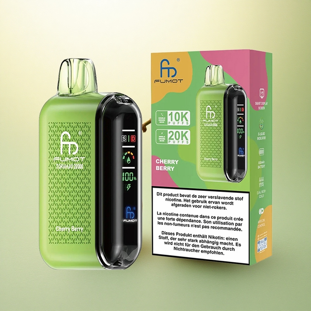 Fumot Tornado 20000 Puffs Cereja Dupla Malha 850mAh