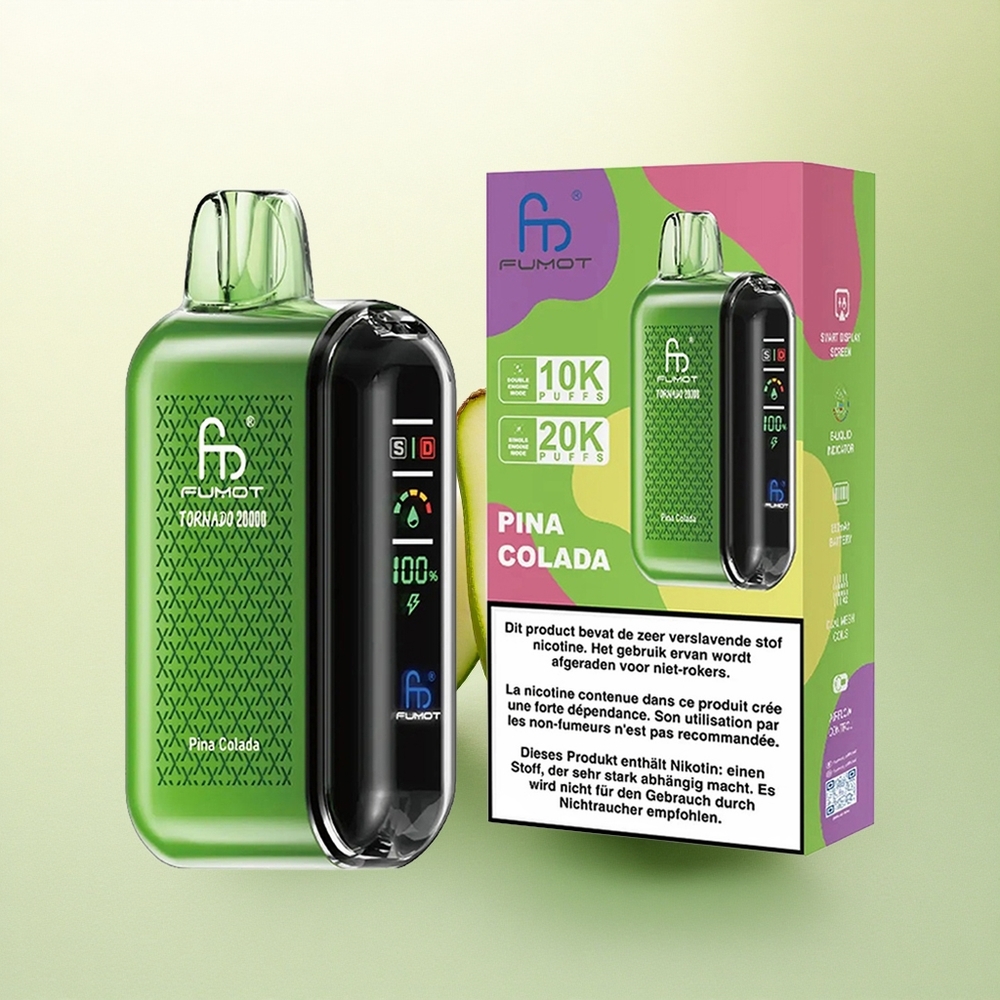 Fumot Tornado 20000 Puffs Colada Tropical Dual Malha 20ml 850mAh