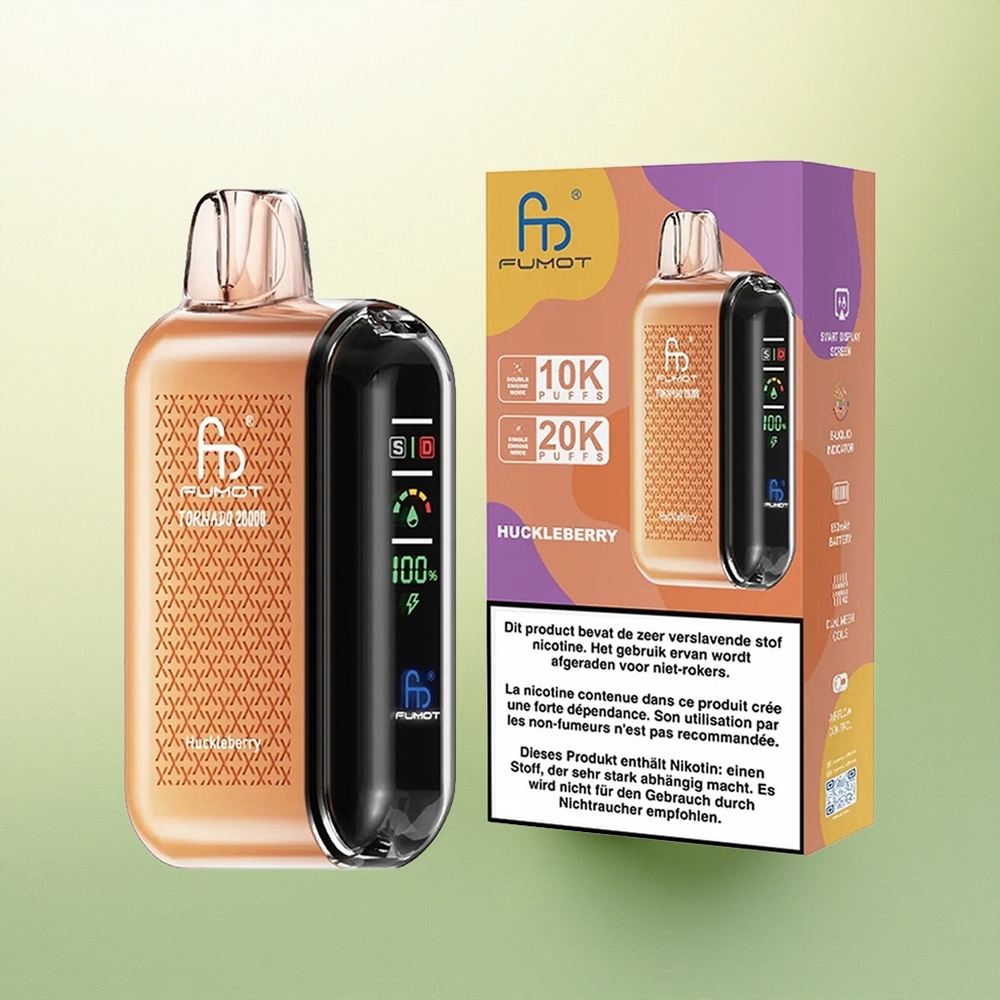 Fumot Tornado 20000 Puffs Mirtilo Dual Mesh 20ml 850mAh Nicotina 2%