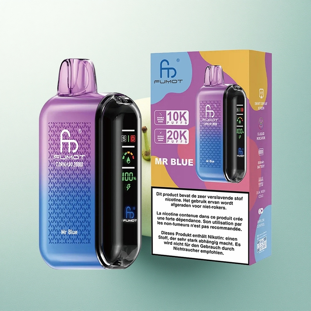 Fumot Tornado 20000 Puffs Sr. Azul Dual Mesh 20ml 850mAh