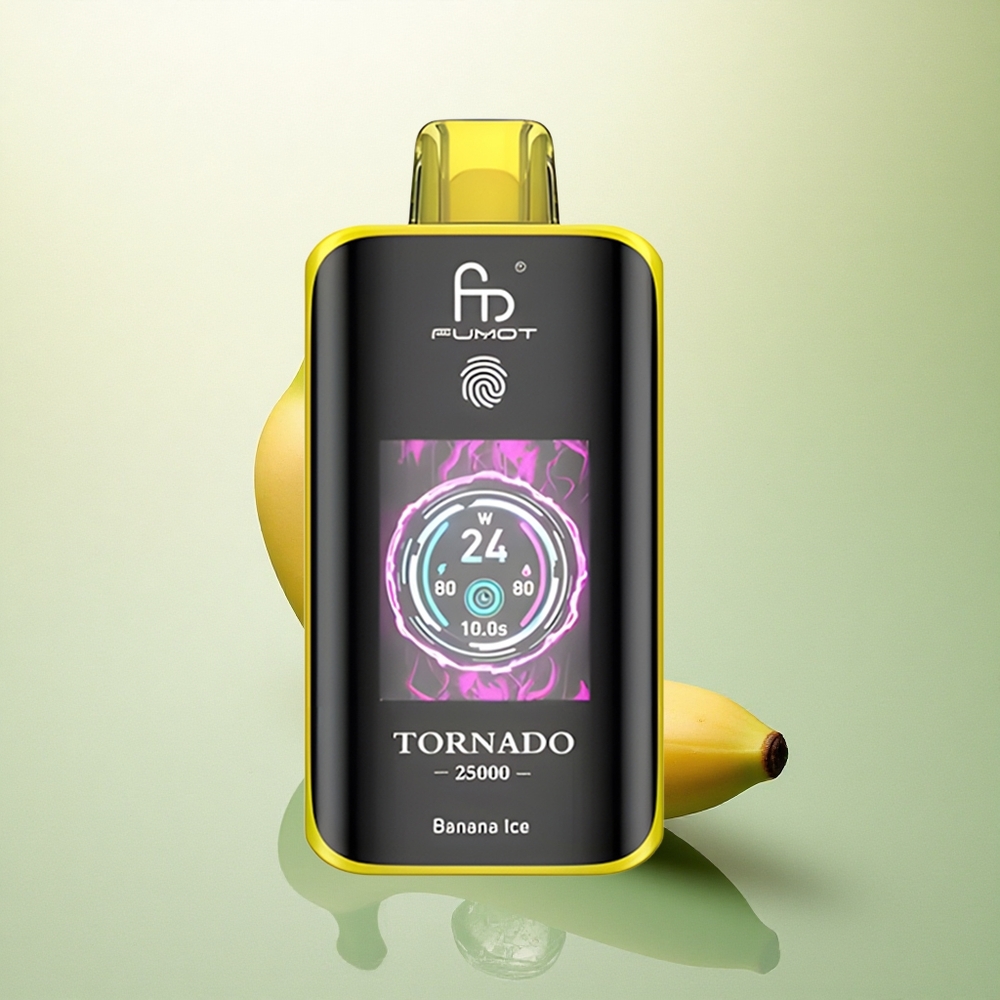 Fumot Tornado 25000 Puffs Banana Ice HD Screen 700mAh 20ml