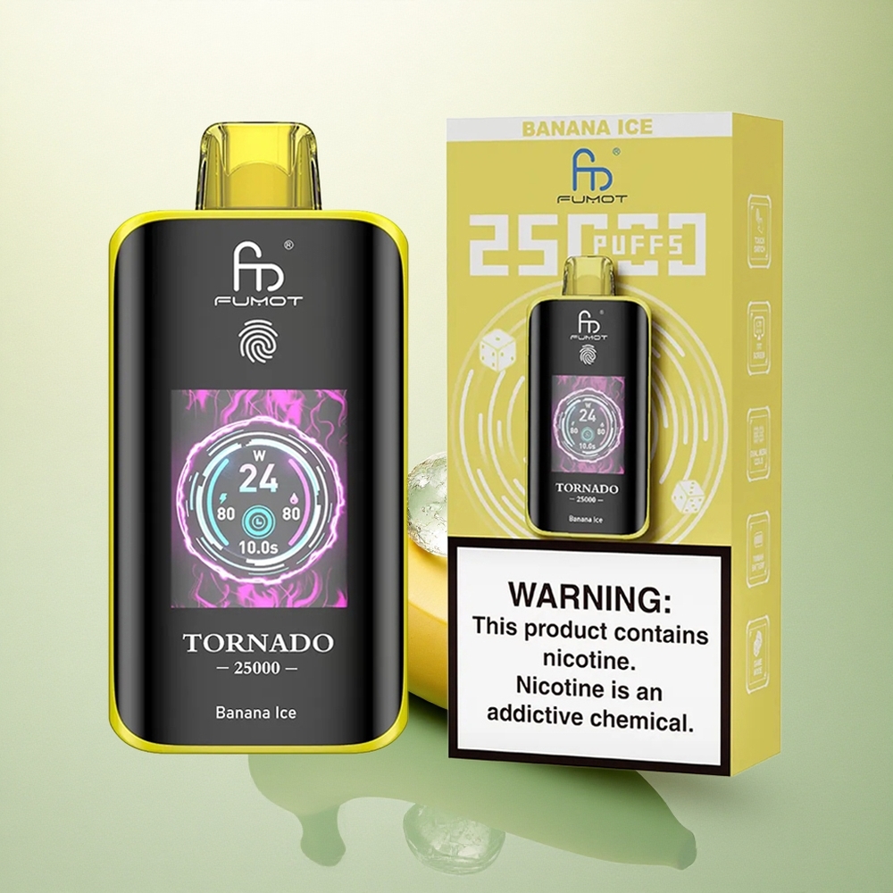 Fumot Tornado 25000 Puffs Banana Ice HD Screen 700mAh 20ml