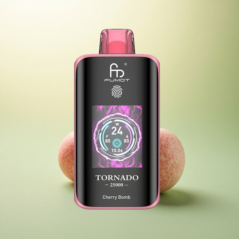Fumot Tornado 25000 Puffs Bomba Cereja HD Tela 700mAh 20ml Nicotina