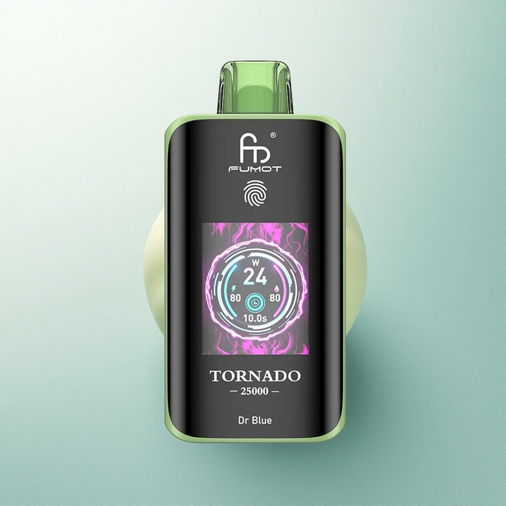 Fumot Tornado 25000 Puffs Dr Blue Tela HD Bateria 700mAh Nicotina 0/2%/3%/5%