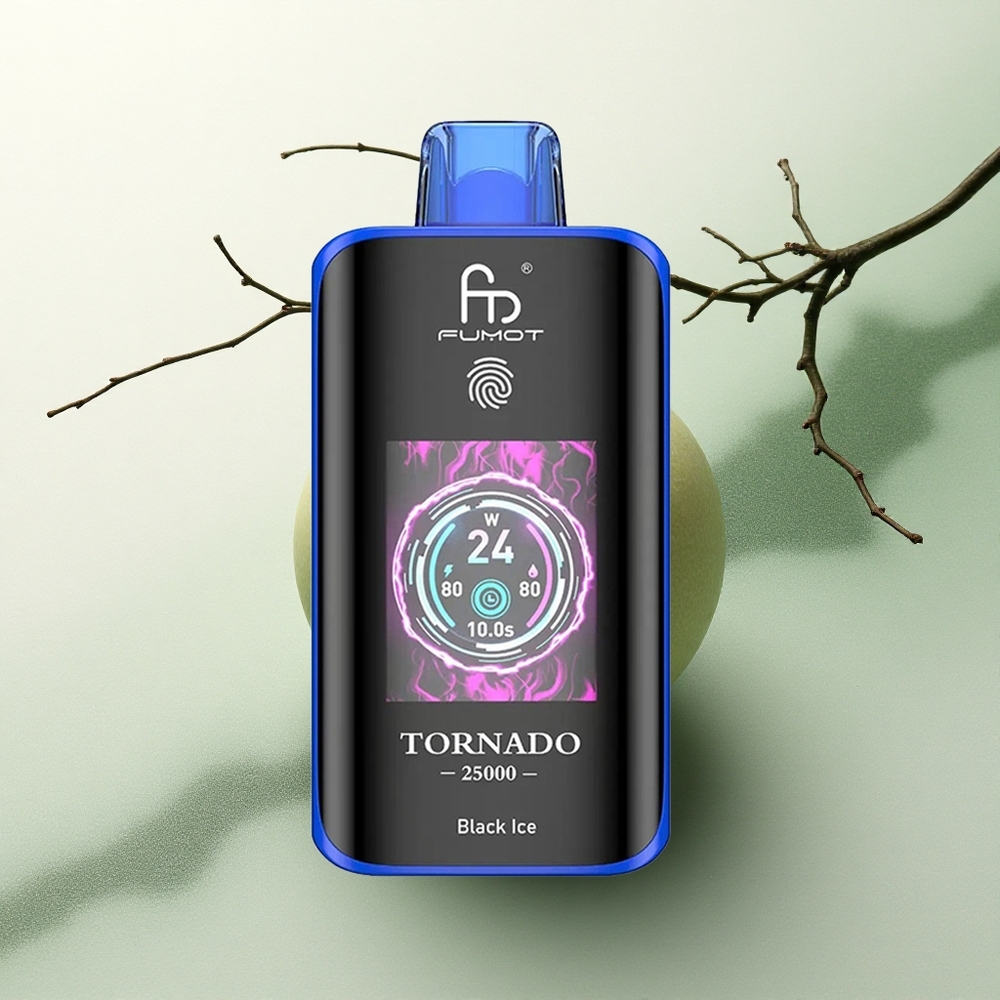 Fumot Tornado 25000 Puffs Gelo Negro HD Tela 700mAh Nicotina 5%