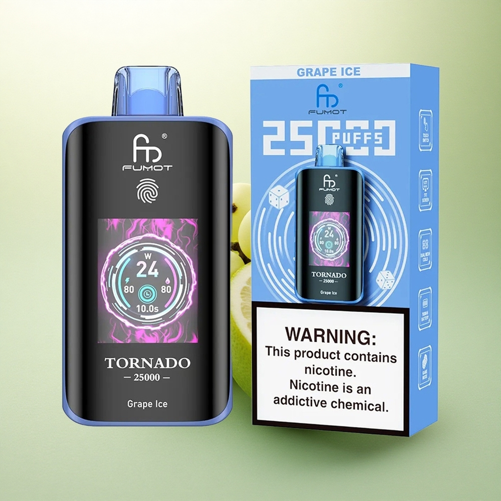 Fumot Tornado 25000 Puffs Gelo de Uva 700mAh 5% Nicotina