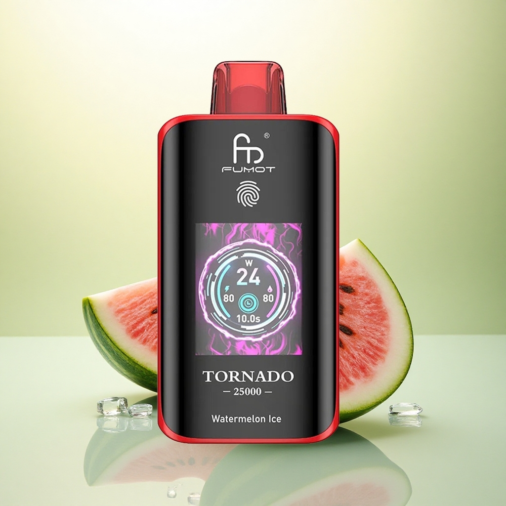Fumot Tornado 25000 Puffs Melancia Gelo com Tela HD e Bateria 700mAh