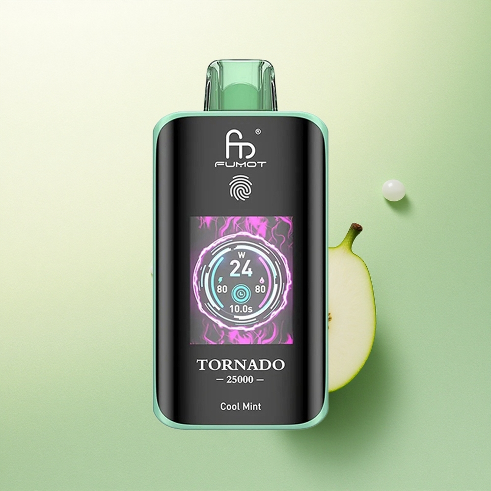 Fumot Tornado 25000 Puffs Menta Refrescante com Tela HD e Bateria 700mAh