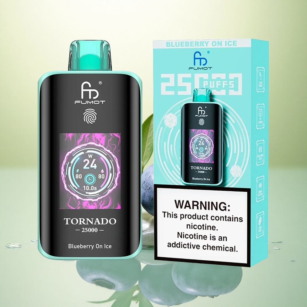 Fumot Tornado 25000 Puffs Mirtilo no Gelo com 700mAh e 20ml