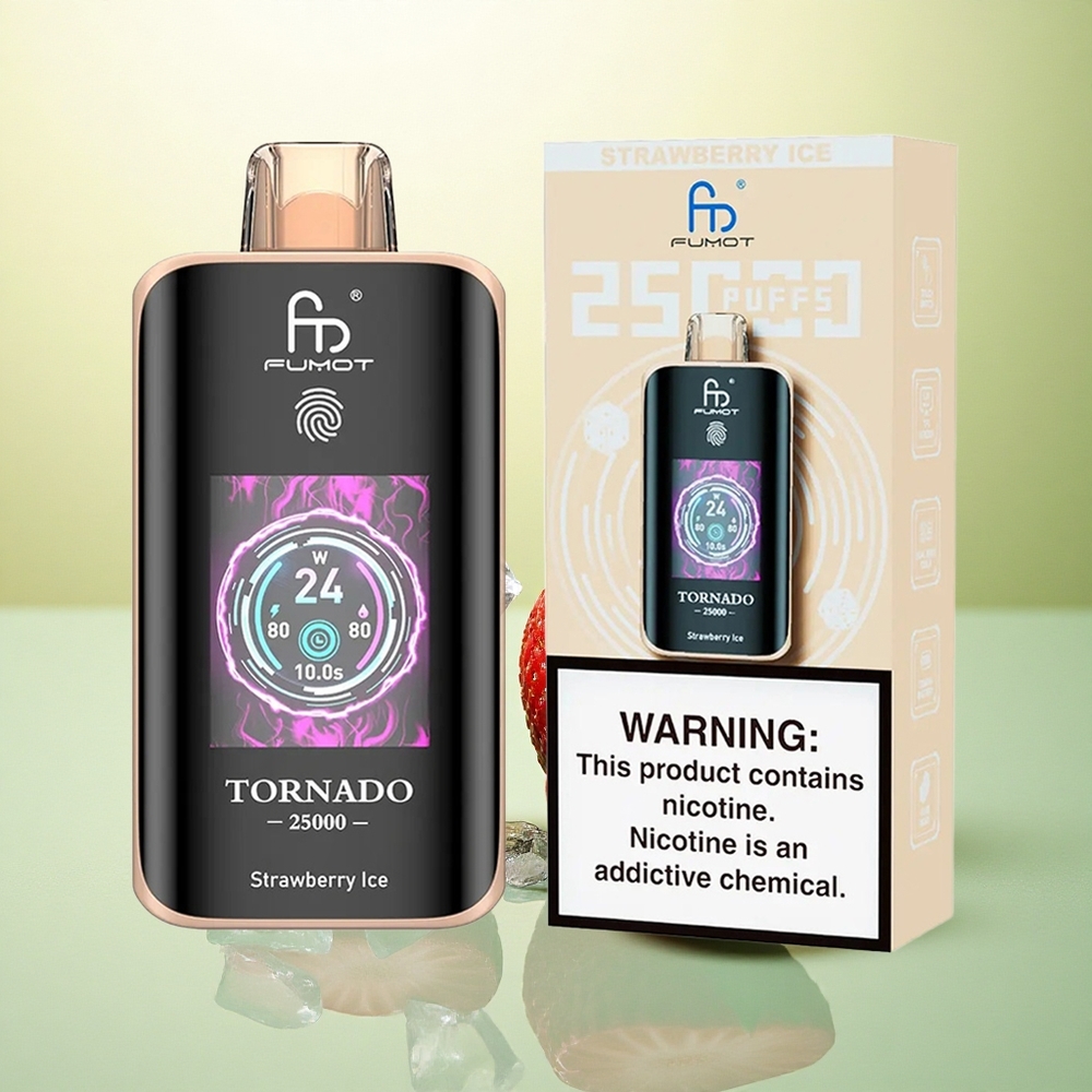 Fumot Tornado 25000 Puffs Morango Gelo 700mAh 20ml 5% Nicotina