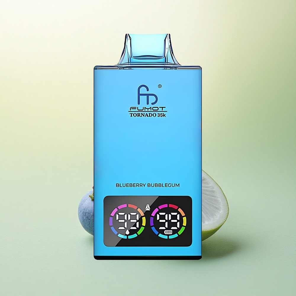 Fumot Tornado 35000 Puffs Goma de Mirtilo com Luzes RGB Variáveis e Bateria de 700mAh