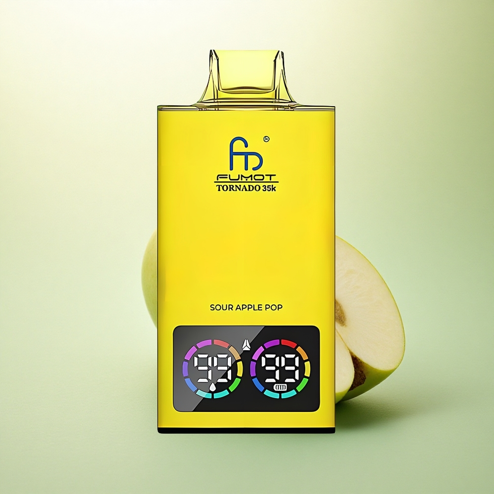 Fumot Tornado 35000 Puffs Maçã Azeda Pop com Dual Mesh e 700mAh