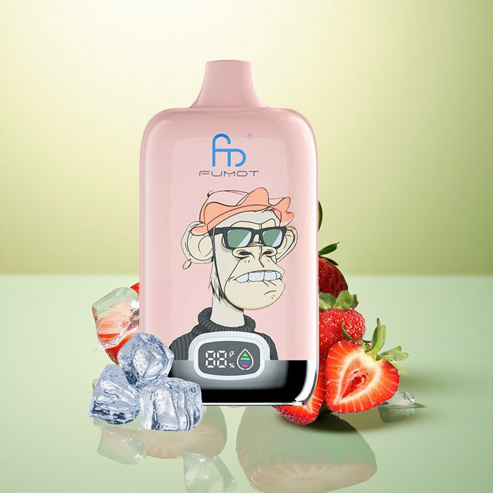 Fumot Tornado Digital Box 12000 Puffs Morango Gelo Mesh 550mAh