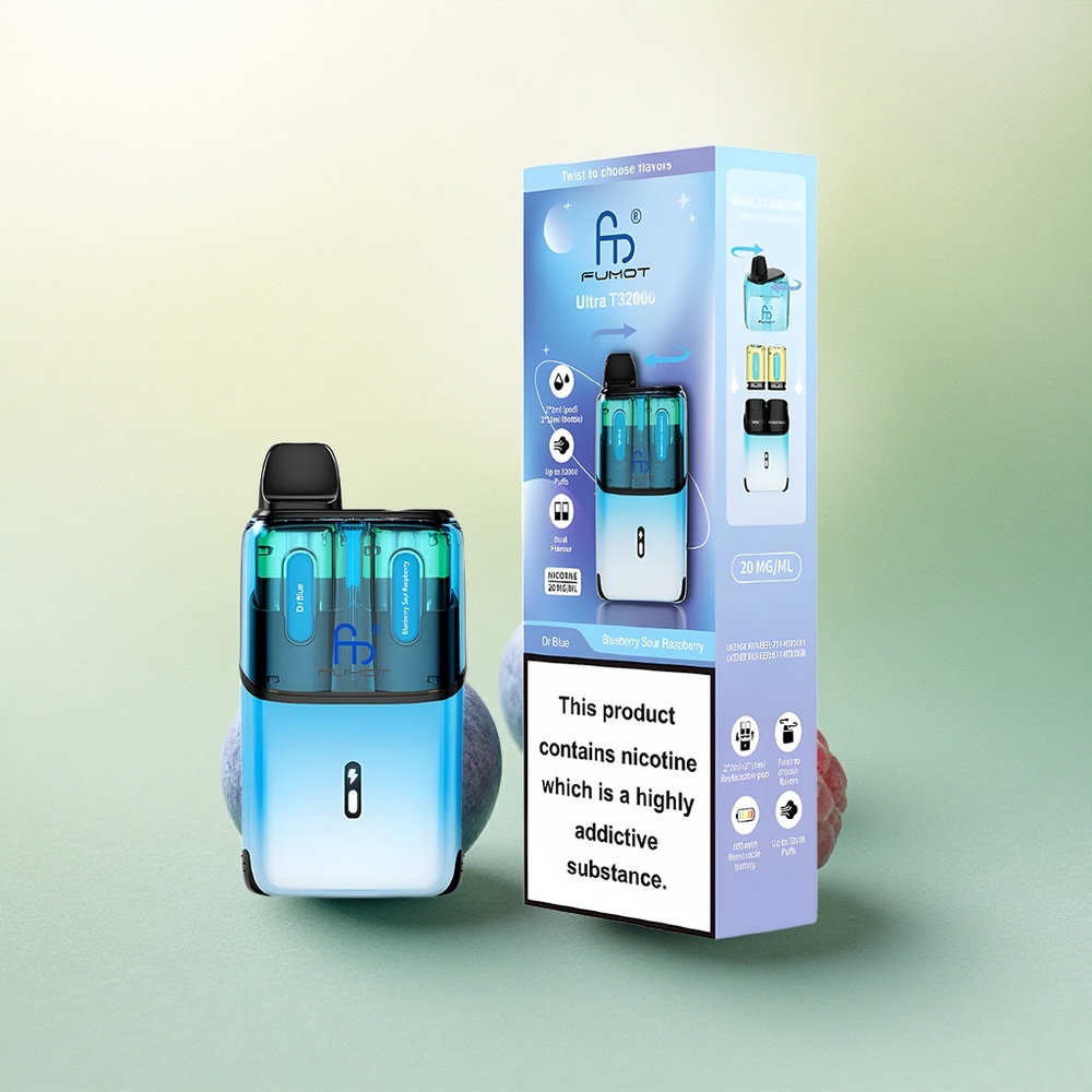 Fumot Ultra T32000 Puffs Dr Blue - Mirtilo Azedo Framboesa com 20mg de Nicotina e 800mAh