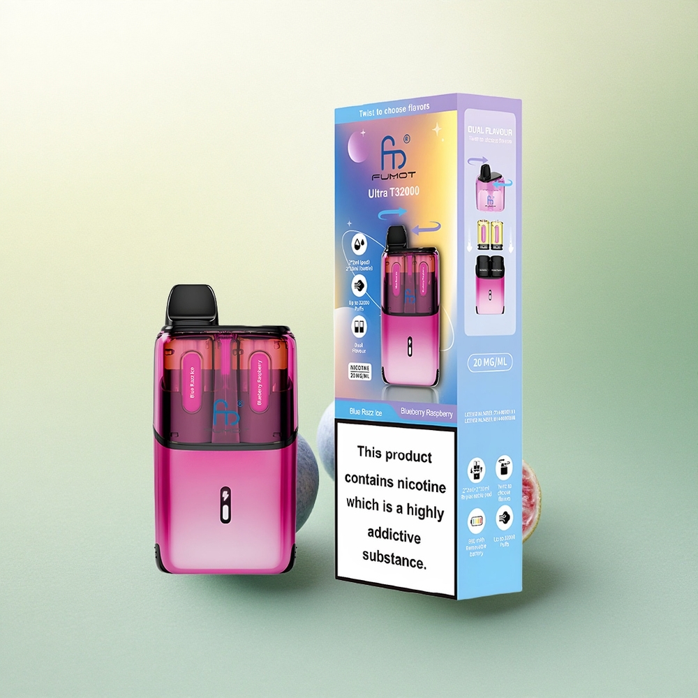 Fumot Ultra T32000 Puffs Gelado de Mirtilo e Framboesa com 20mg de Nicotina e 800mAh