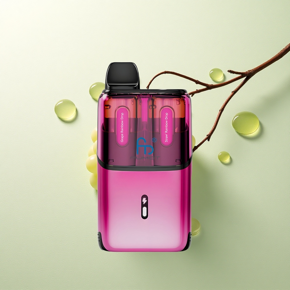 Fumot Ultra T32000 Puffs Gotas do Arco-Íris de Morango com 20mg de Nicotina e 800mAh