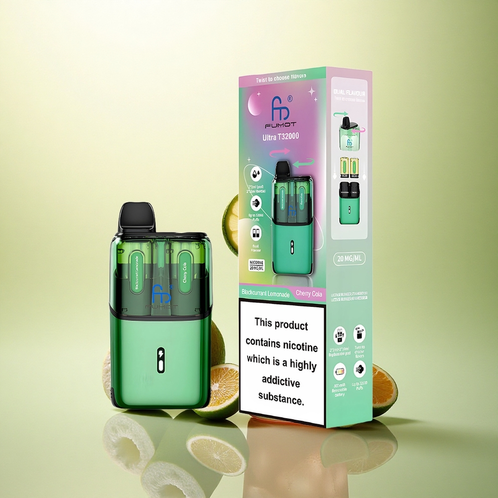 Fumot Ultra T32000 Puffs Groselha Limonada - Cereja Cola com 20mg de Nicotina e 800mAh