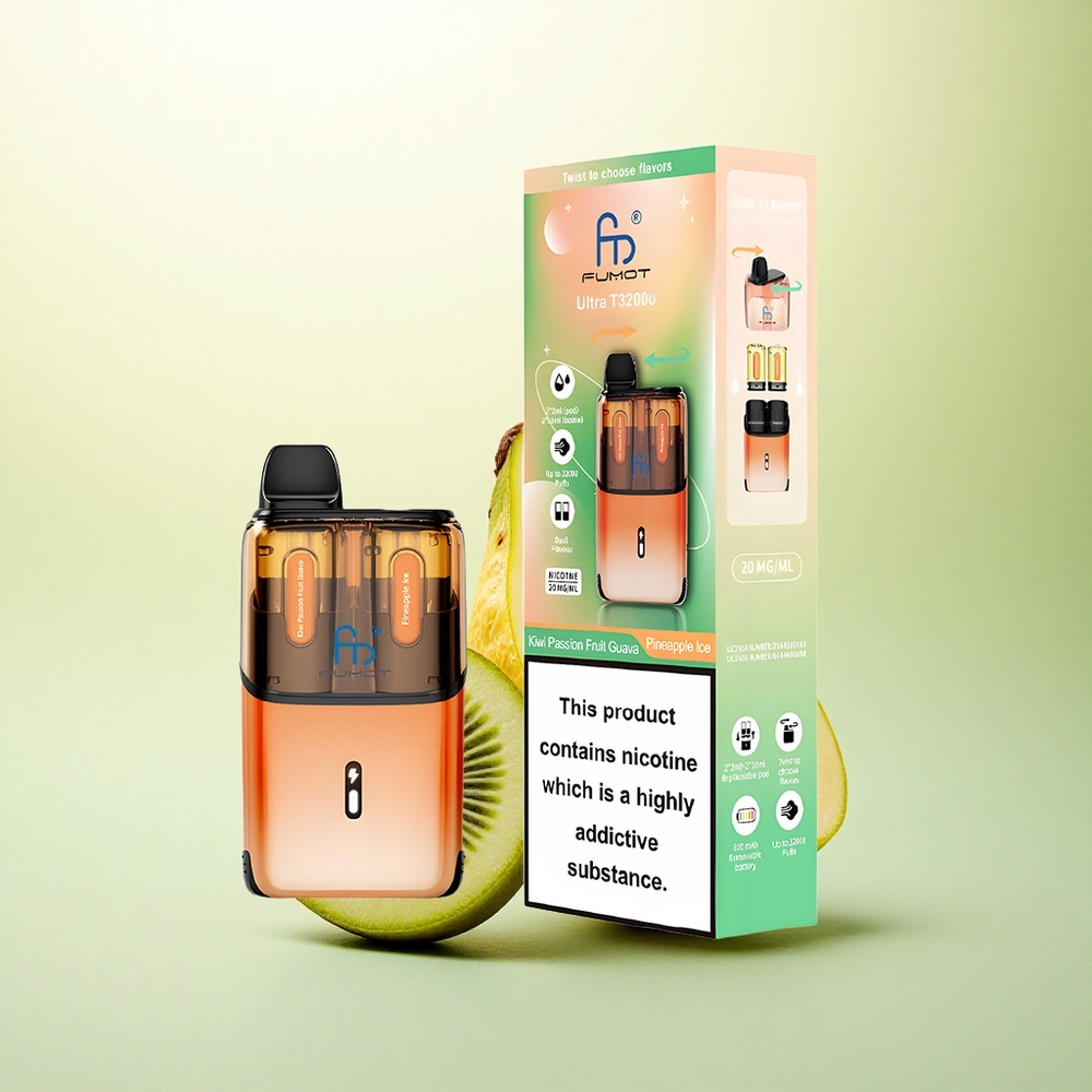 Fumot Ultra T32000 Puffs Maracujá Kiwi Goiaba - Abacaxi Gelo com 20mg de Nicotina e Bateria 800mAh