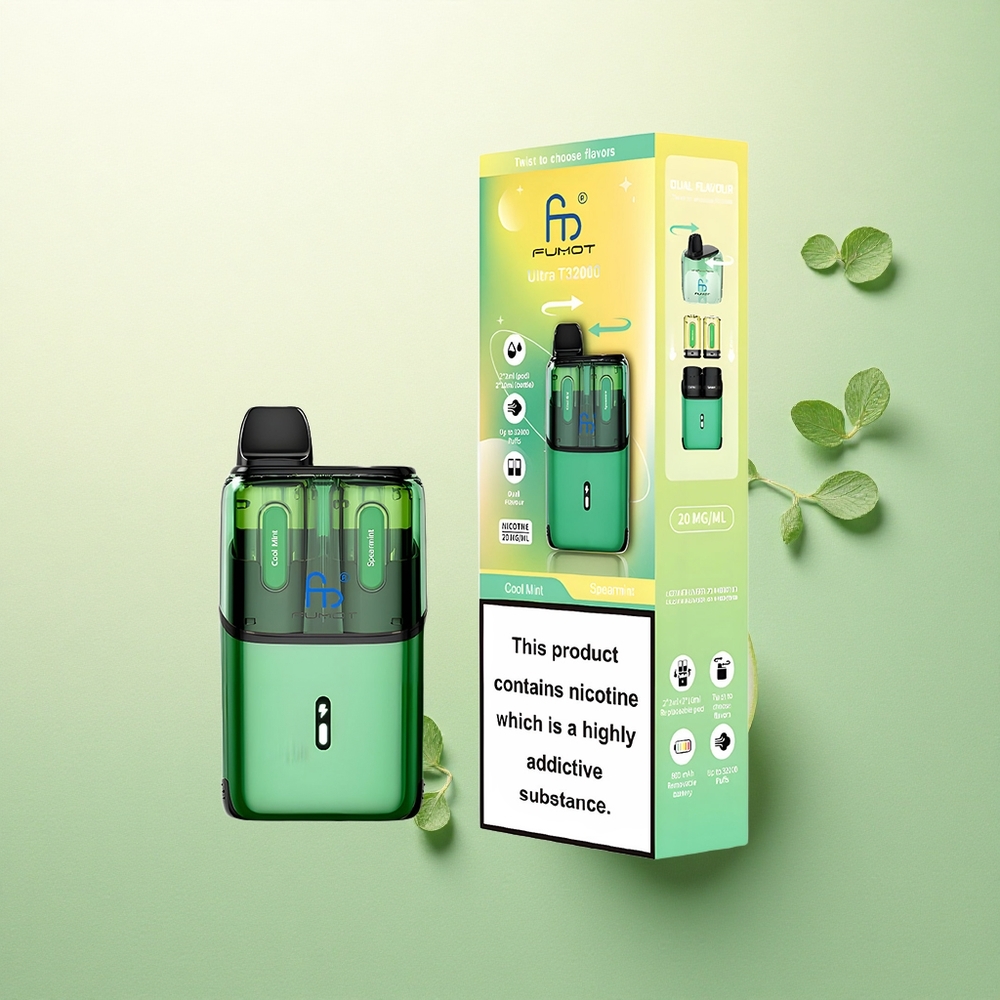 Fumot Ultra T32000 Puffs Menta Fresca - Hortelã com Carga Rápida Type-C e 800mAh