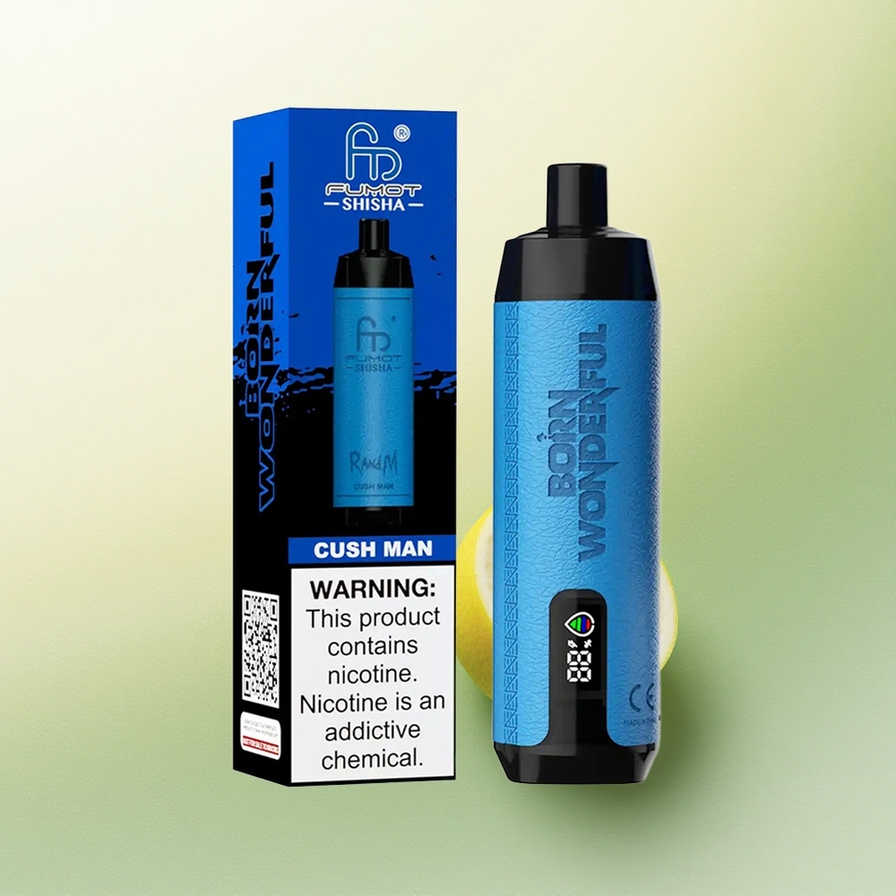 RandM Fumot Shisha 10000 Puffs Cush Homem Indicador LED 18ml 850mAh