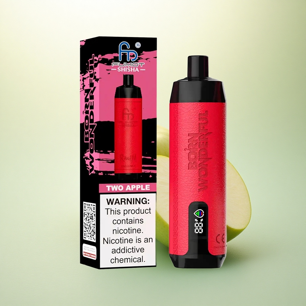 RandM Fumot Shisha 10000 Puffs Duas Maçãs com Indicador LED e Bateria 850 mAh