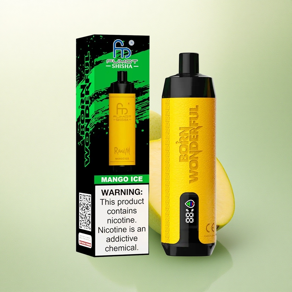 RandM Fumot Shisha 10000 Puffs Manga Gelo com 18ml e 850mAh