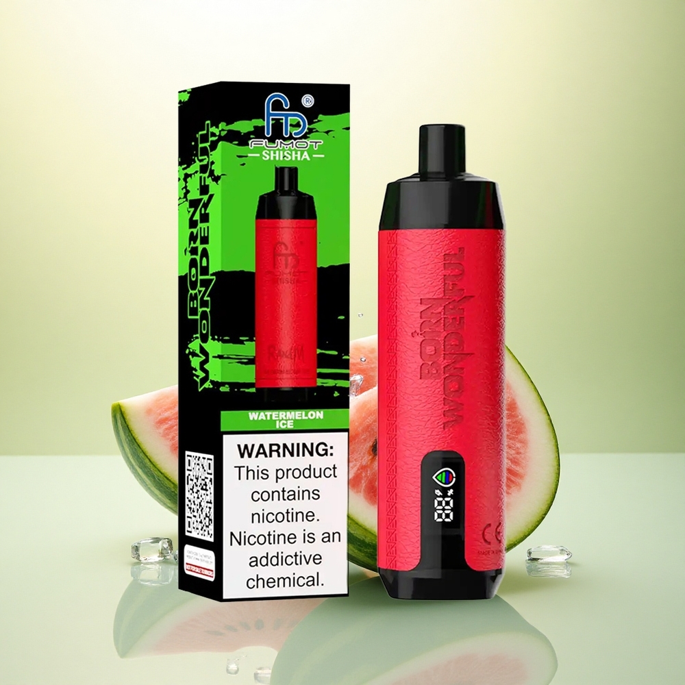 RandM Fumot Shisha 10000 Puffs Melancia Gelo 18ml 850mAh 0.5% Nicotina