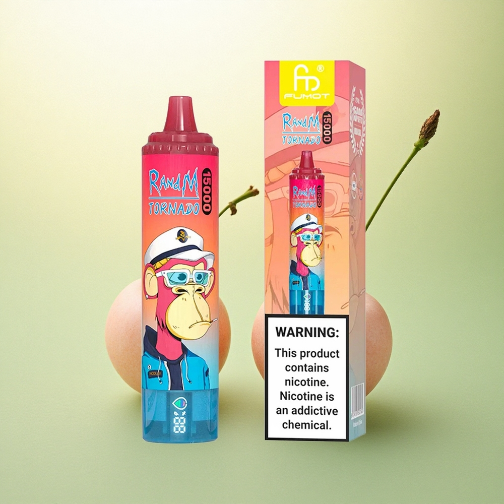 RandM Fumot Tornado 15000 Puffs Cereja LCD Tipo-C 850mAh