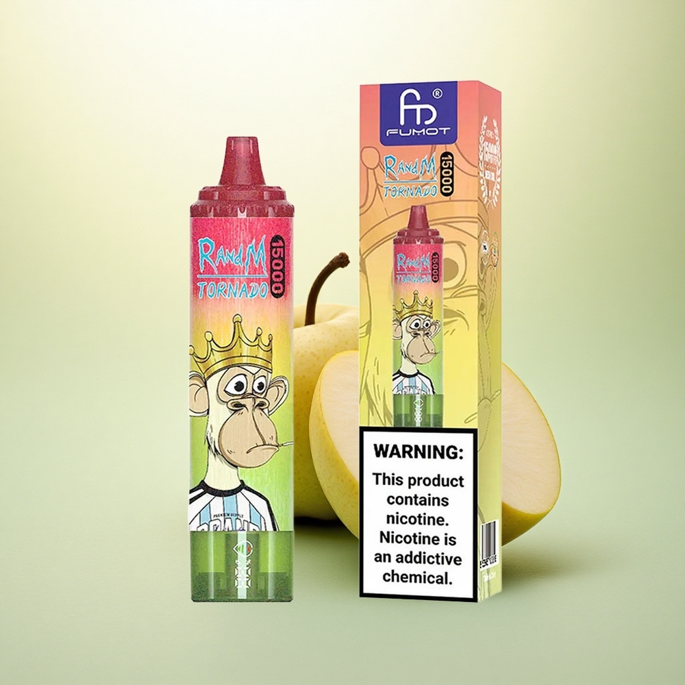 RandM Fumot Tornado 15000 Puffs Maçã Pêssego Pêra 25ml 850mAh