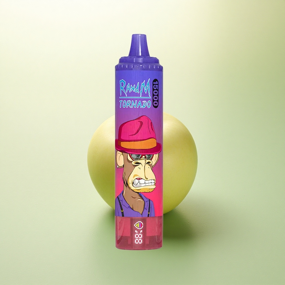 RandM Fumot Tornado 15000 Puffs Maçã Verde Ácida com LCD e 25ml