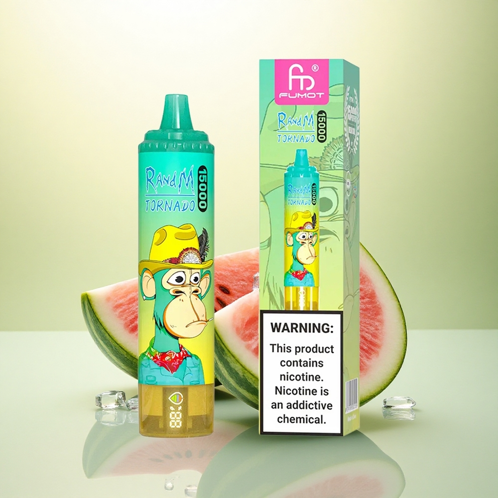 RandM Fumot Tornado 15000 Puffs Melancia Gelo 25ml 850mAh Mesh