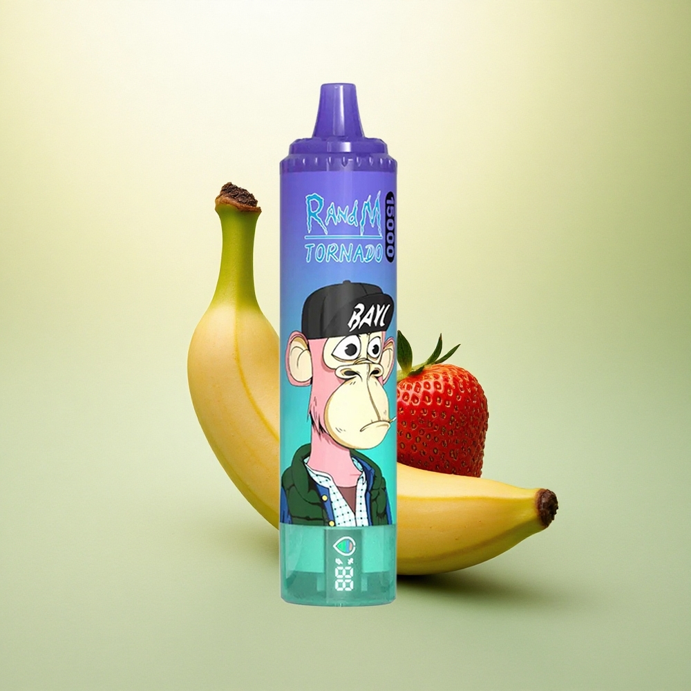 RandM Fumot Tornado 15000 Puffs Morango Banana 25ml 850mAh Mesh