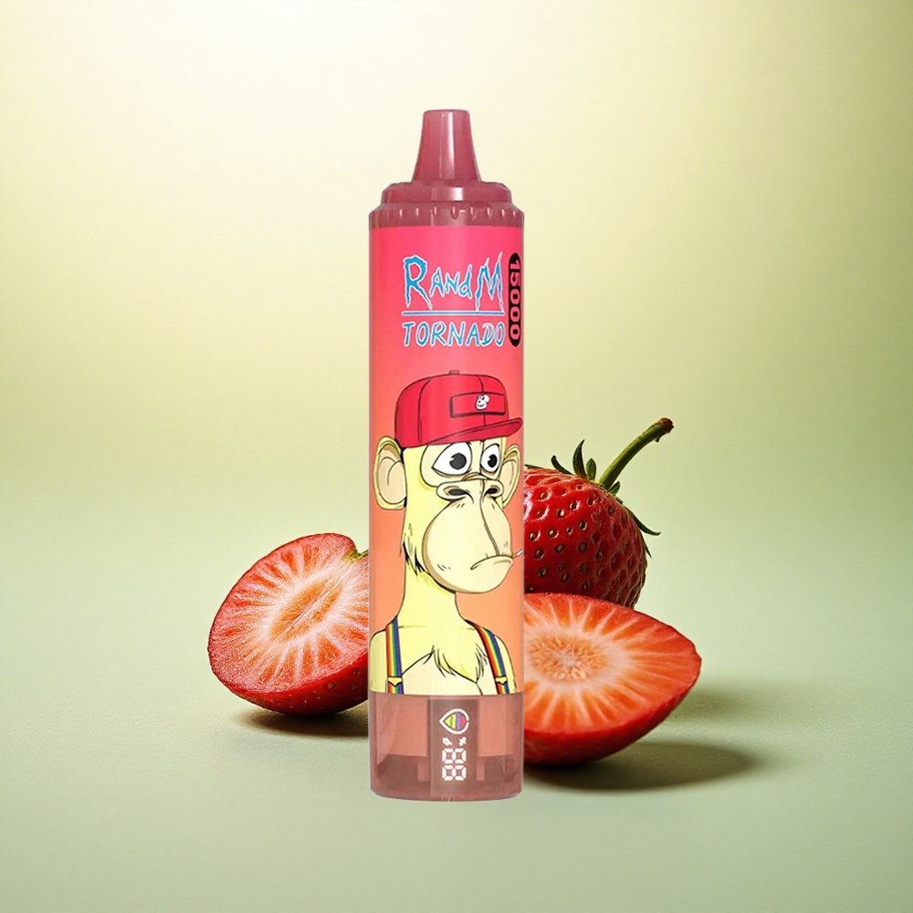 RandM Fumot Tornado 15000 Puffs Morango Red Bull 25ml 5% Nicotina
