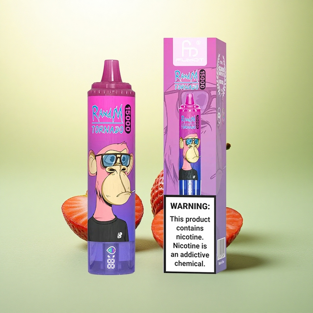 RandM Fumot Tornado 15000 Puffs Morango Uva 25ml 850mAh