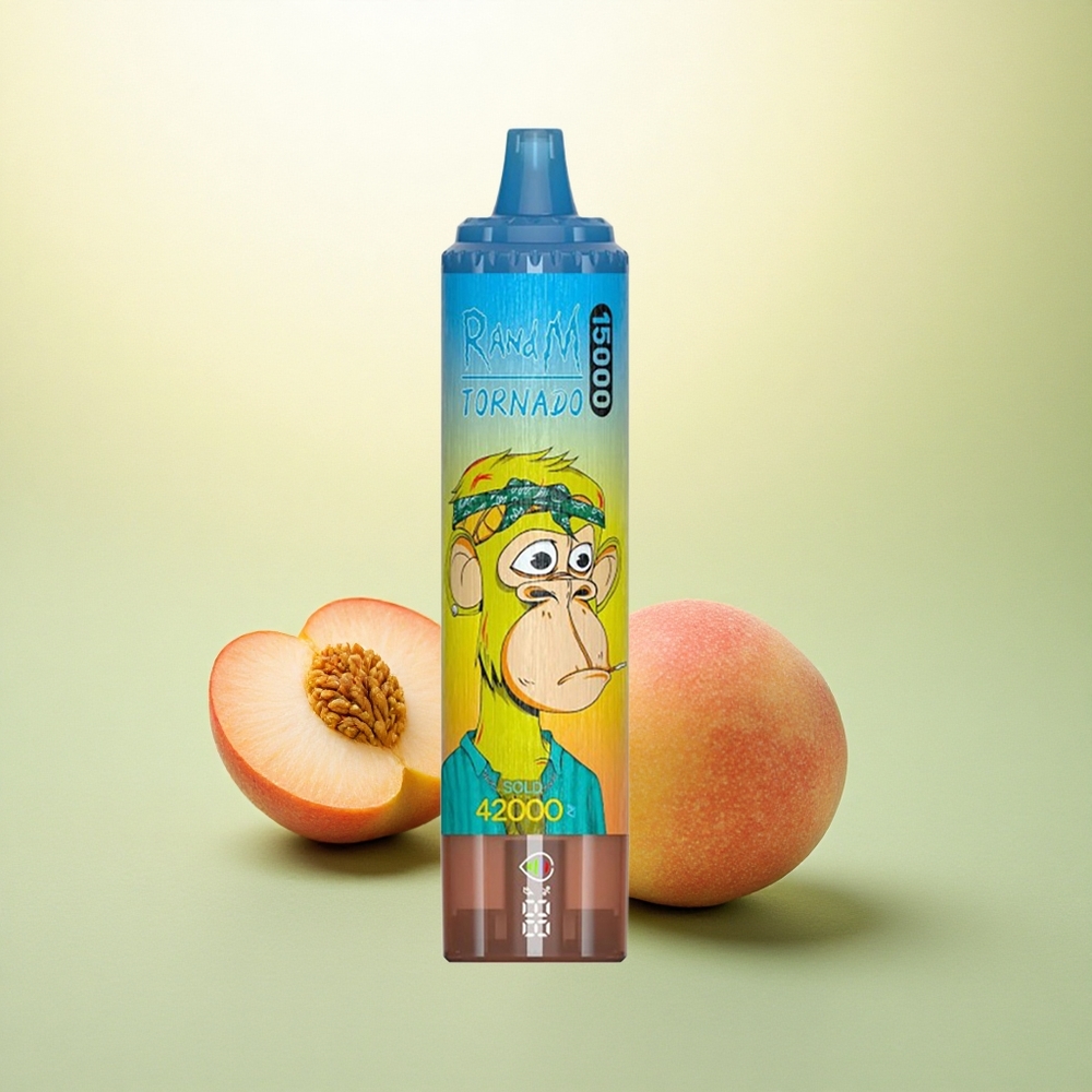 RandM Fumot Tornado 15000 Puffs Pêssego Manga 25ml 850mAh Mesh