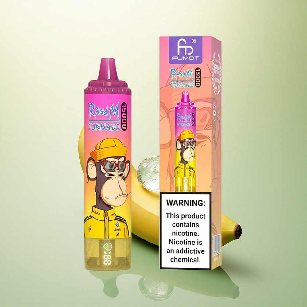 RandM Fumot Tornado 15000 Puffs Sorvete de Banana 25ml 5% Nicotina