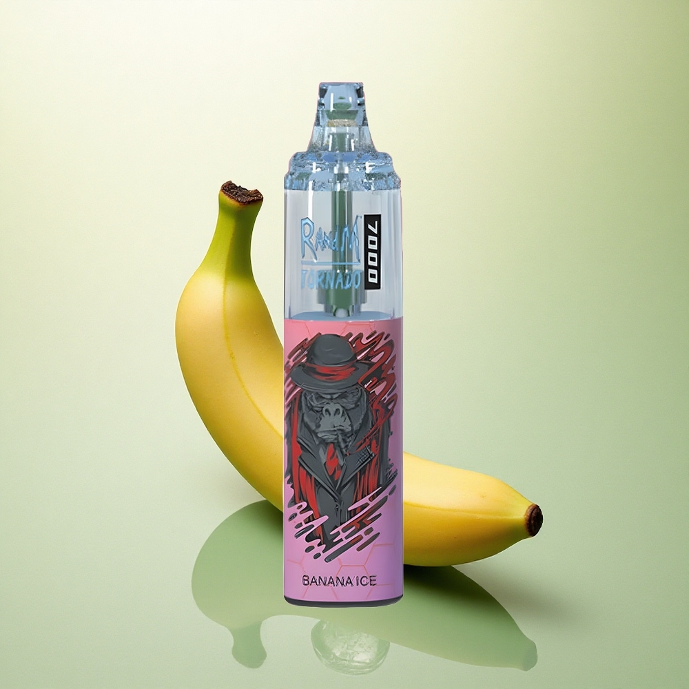 RandM Fumot Tornado 7000 Puffs Banana Ice Tipo-C 850mAh Ajustável