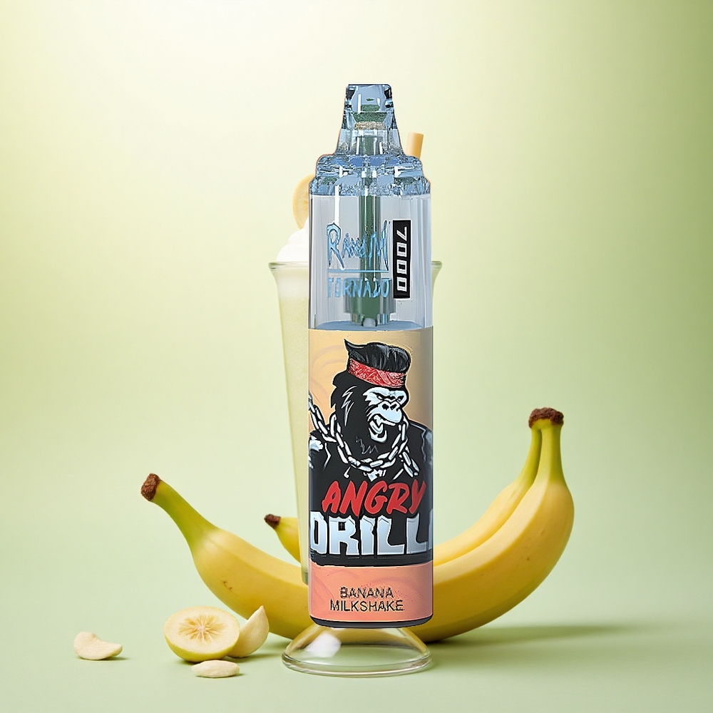 RandM Fumot Tornado 7000 Puffs Batido de Banana com 5% Nicotina e 850mAh