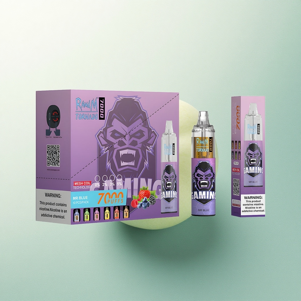 RandM Fumot Tornado 7000 Puffs Dr. Azul 850mAh 14ML Ajustável