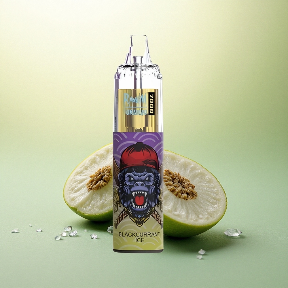 RandM Fumot Tornado 7000 Puffs Gelado de Groselha Negra com 14ML e 5% Nicotina