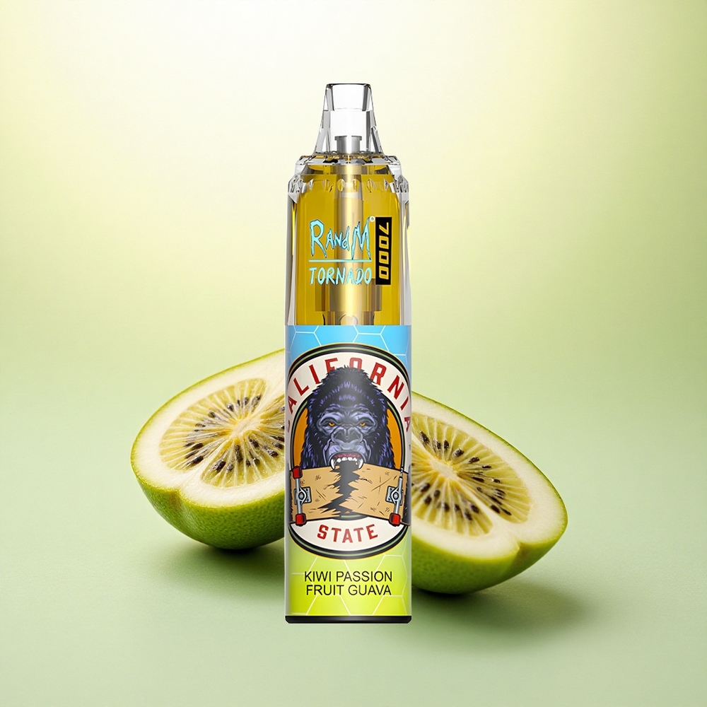 RandM Fumot Tornado 7000 Puffs Kiwi Maracujá Goiaba com 5% Nicotina e Bateria 850mAh