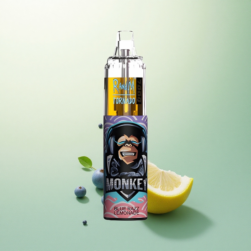 RandM Fumot Tornado 7000 Puffs Limão-Azul com 5% Nicotina e 850mAh