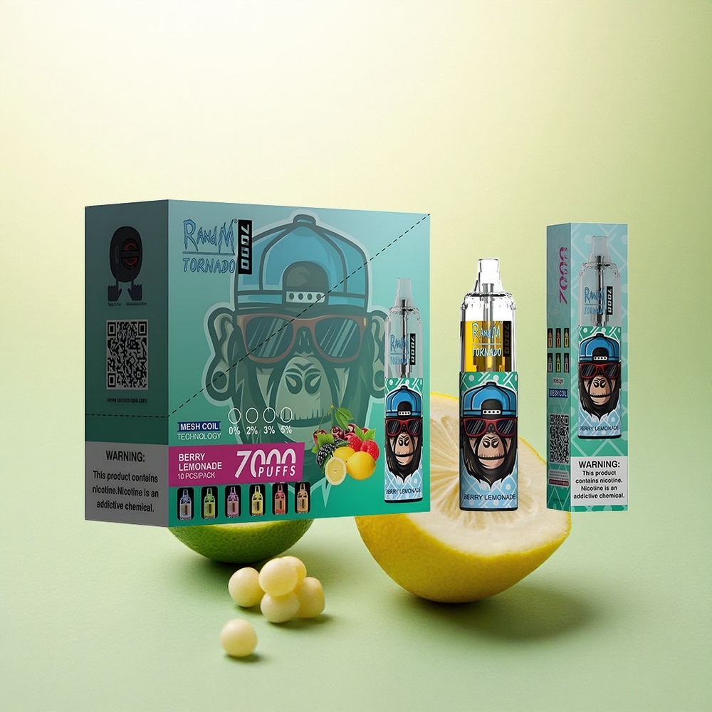RandM Fumot Tornado 7000 Puffs Limão Silvestre com 5% Nicotina e Bateria 850mAh