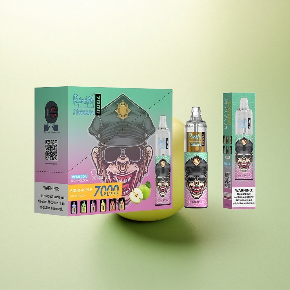 RandM Fumot Tornado 7000 Puffs Maçã Azeda com 14 ML e 5% Nicotina